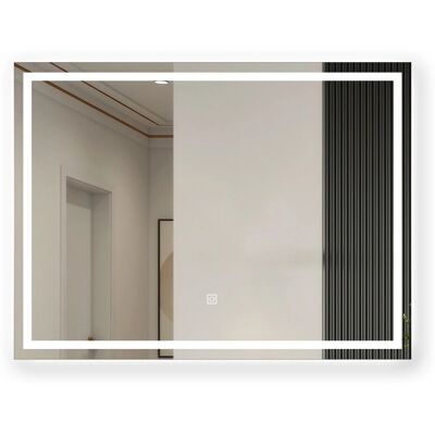 Aica Sanitär Spiegel 80x60 cm Badspiegel mit LED Beleuchtung Drei Lichtfarbe Dimmbar Memory Neutral-Warm-Kaltweiß Touch Wandschalter Beschlagfrei Aica Sanitär Spiegel 80x60 cm Badspiegel mit LED Beleuchtung Drei Lichtfarbe Dimmbar Memory Neutral-Warm-Kaltweiß Touch Wandschalter Beschlagfrei
