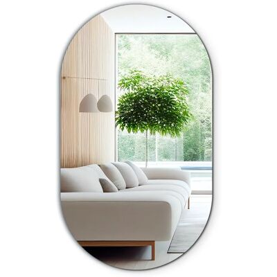 Tulup Wandspiegel Ovaler Spiegel 46x80 cm Spiegel Oval Ohne Rahmen Minimalistischer Ovaler Spiegel Ovaler Spiegel Badezimmer Tulup Wandspiegel Ovaler Spiegel 46x80 cm Spiegel Oval Ohne Rahmen Minimalistischer Ovaler Spiegel Ovaler Spiegel Badezimmer