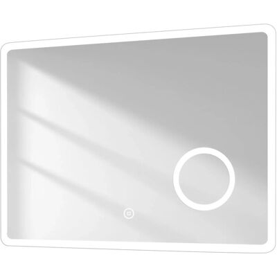 Emke - Spiegelschrank 80x60cm - 80x60 cm - 3x Vergrößerung - Spiegel mit LED-Beleuchtung Emke - Spiegelschrank 80x60cm - 80x60 cm - 3x Vergrößerung - Spiegel mit LED-Beleuchtung
