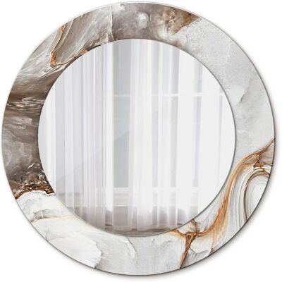 Tulup Bedruckter Spiegel Heller Marmor 50x50 cm Runder Spiegel Bedrucktem Rahmen Dekorative Spiegel Spiegel mit Ornamenten Tulup Bedruckter Spiegel Heller Marmor 50x50 cm Runder Spiegel Bedrucktem Rahmen Dekorative Spiegel Spiegel mit Ornamenten