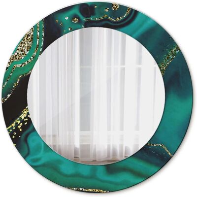 Tulup Bedruckter Spiegel Smaragdfarbener Marmor 50x50 cm Runder Spiegel Bedrucktem Rahmen Dekorative Spiegel Spiegel mit Ornamenten Tulup Bedruckter Spiegel Smaragdfarbener Marmor 50x50 cm Runder Spiegel Bedrucktem Rahmen Dekorative Spiegel Spiegel mit Ornamenten
