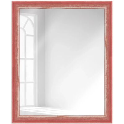 WANDStyle Wandspiegel H640 aus Massivholz in Rot 56 x 76 cm im Stil Shabby-Chic WANDStyle Wandspiegel H640 aus Massivholz in Rot 56 x 76 cm im Stil Shabby-Chic