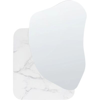 Beliani Wandspiegel ARVERT Weißer Marmor 1x60x80 Beliani Wandspiegel ARVERT Weißer Marmor 1x60x80