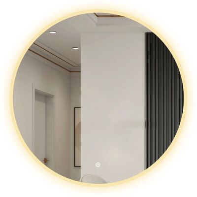 Aica Sanitär Wandspiegel Rund 40 cm Badspiegel mit LED Beleuchtung Touch Wandschalter Drei Lichtfarbe Dimmbar Memory Neutralweiß Warmweiß Kaltweiß Aica Sanitär Wandspiegel Rund 40 cm Badspiegel mit LED Beleuchtung Touch Wandschalter Drei Lichtfarbe Dimmbar Memory Neutralweiß Warmweiß Kaltweiß