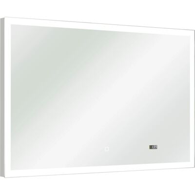 Höffner Badezimmer Spiegel - 110x70cm Glas Metall LED - Badschränke Höffner Badezimmer Spiegel - 110x70cm Glas Metall LED - Badschränke