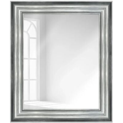 WANDStyle Wandspiegel H240 aus Kunststoff in Silber 63 x 113 cm im Stil Modern WANDStyle Wandspiegel H240 aus Kunststoff in Silber 63 x 113 cm im Stil Modern