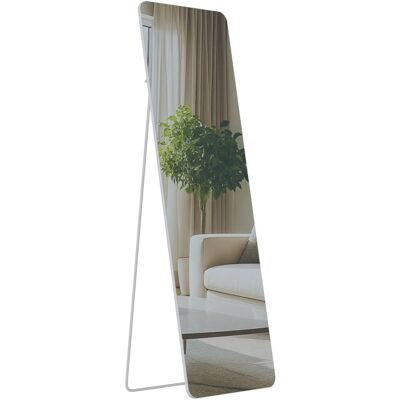 DELUKE Standspiegel MURCIA Glas Weiß Matt 50x3x160cm Ganzkörperspiegel Freistehender Spiegel Groß Schlafzimmer DELUKE Standspiegel MURCIA Glas Weiß Matt 50x3x160cm Ganzkörperspiegel Freistehender Spiegel Groß Schlafzimmer