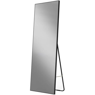Aica Sanitär Ganzkörperspiegel Schwarz Aluminum 40L x 140H cm 2in1 Standspiegel Hängespiegel mit Explosionsgeschutz Aica Sanitär Ganzkörperspiegel Schwarz Aluminum 40L x 140H cm 2in1 Standspiegel Hängespiegel mit Explosionsgeschutz