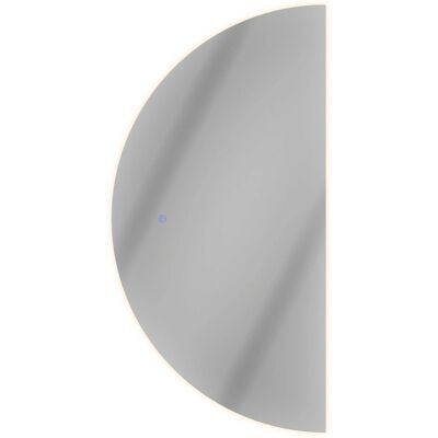 Planetmöbel NIVORA LED Spiegel Halbrund 50 x 100 cm Touch Schalter Dimmbar Planetmöbel NIVORA LED Spiegel Halbrund 50 x 100 cm Touch Schalter Dimmbar