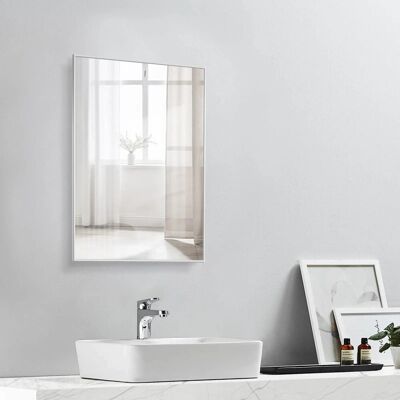DSK Design-Wandspiegel Merano 70 cm x 50 cm Weiß DSK Design-Wandspiegel Merano 70 cm x 50 cm Weiß