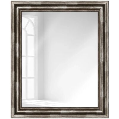 WANDStyle Wandspiegel H550 aus Massivholz in Silber 50 x 70 cm im Stil Antik WANDStyle Wandspiegel H550 aus Massivholz in Silber 50 x 70 cm im Stil Antik