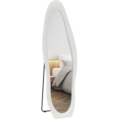 HOMCOM Ganzkörperspiegel Glas Polyester Weiß 50L x 4B x 160H cm HOMCOM Ganzkörperspiegel Glas Polyester Weiß 50L x 4B x 160H cm