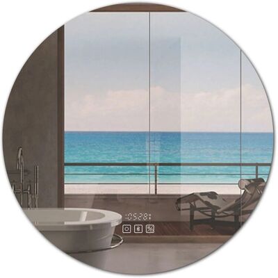 Aica Sanitär Badspiegel Rund 60 cm Bluetooth Uhr Neutral-Warm-Kaltweiß Dimmbar Memory Touch Wandschalter Beschlagfrei LED Spiegel Aica Sanitär Badspiegel Rund 60 cm Bluetooth Uhr Neutral-Warm-Kaltweiß Dimmbar Memory Touch Wandschalter Beschlagfrei LED Spiegel