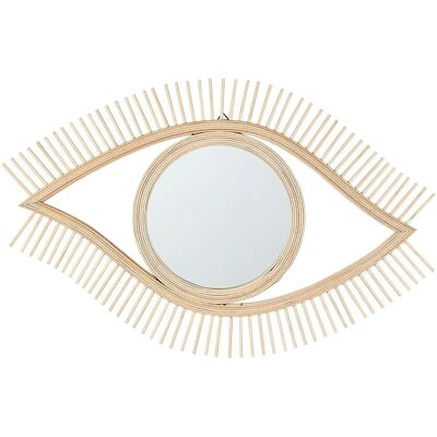 Beliani Wandspiegel Licht Holz SOYOPA 48x79 - Wandspiegel Beliani Wandspiegel Licht Holz SOYOPA 48x79 - Wandspiegel