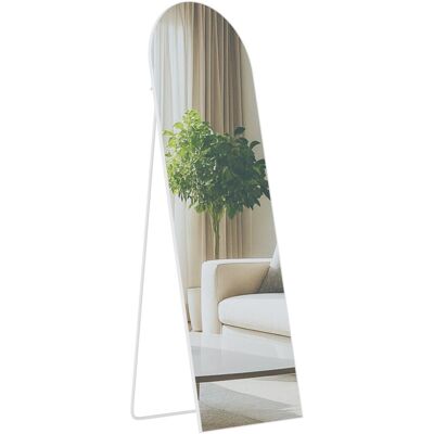 DELUKE Standspiegel MALAGA Glas Weiß Matt 50x3x150cm Ganzkörperspiegel Freistehender Spiegel Groß Schlafzimmer DELUKE Standspiegel MALAGA Glas Weiß Matt 50x3x150cm Ganzkörperspiegel Freistehender Spiegel Groß Schlafzimmer