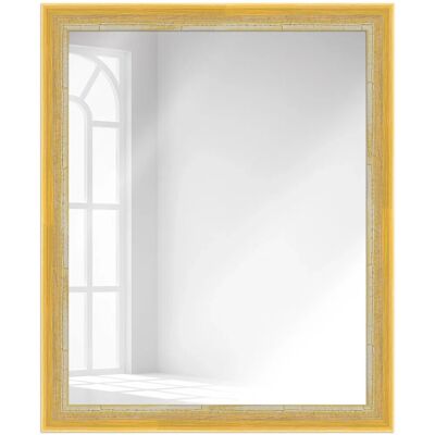WANDStyle Wandspiegel H640 aus Massivholz in Gelb 56 x 76 cm im Stil Shabby-Chic WANDStyle Wandspiegel H640 aus Massivholz in Gelb 56 x 76 cm im Stil Shabby-Chic