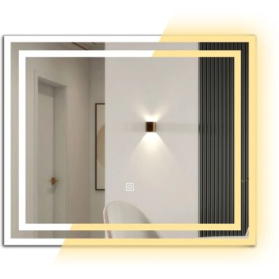 Aica Sanitär Spiegel 60x50 cm Badspiegel mit LED Beleuchtung Drei Lichtfarbe Dimmbar Memory Neutral-Warm-Kaltweiß Touch Wandschalter Beschlagfrei Aica Sanitär Spiegel 60x50 cm Badspiegel mit LED Beleuchtung Drei Lichtfarbe Dimmbar Memory Neutral-Warm-Kaltweiß Touch Wandschalter Beschlagfrei