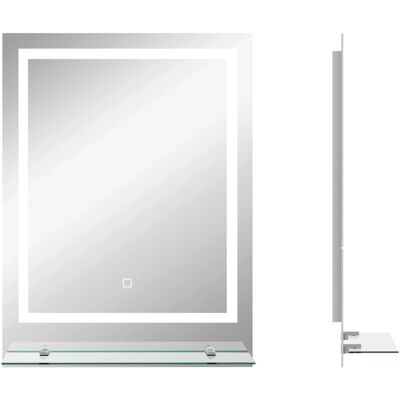 kleankin Bathroom Mirror Kunststoff Hartglas 70L x 50B x 2,7H cm Transparent kleankin Bathroom Mirror Kunststoff Hartglas 70L x 50B x 2,7H cm Transparent