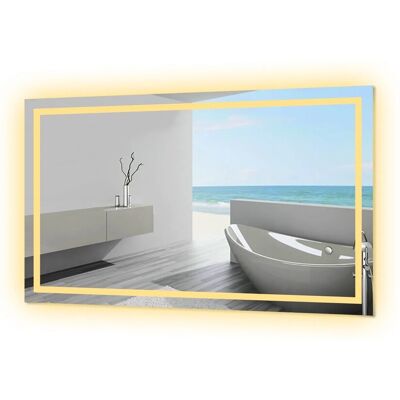 Aica Sanitär Badspiegel 140x80 cm Spiegel mit LED Beleuchtung Dreh Knopfschalter Wandschalter Kaltweiß Dimmbar Memory Wandspiegel Badezimmerspiegel Aica Sanitär Badspiegel 140x80 cm Spiegel mit LED Beleuchtung Dreh Knopfschalter Wandschalter Kaltweiß Dimmbar Memory Wandspiegel Badezimmerspiegel