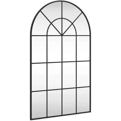 vidaXL Wandspiegel Schwarz 60x100 cm Gewölbt Eisen 358627 vidaXL Wandspiegel Schwarz 60x100 cm Gewölbt Eisen 358627