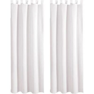 Bestlivings 2er Set Dekoschal EllenSchlaufe mit Raffhalter & Haken 140 x 245 cm Weiß Bestlivings 2er Set Dekoschal EllenSchlaufe mit Raffhalter & Haken 140 x 245 cm Weiß
