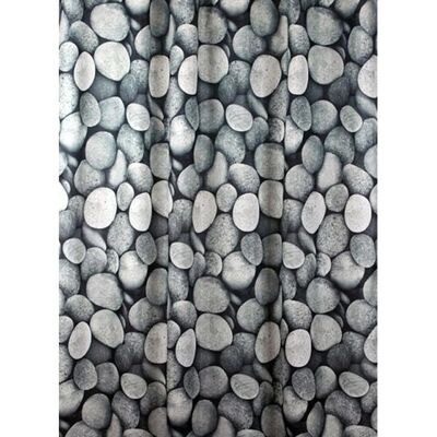 Euroshowers Duschvorhang Kieselsteinmotiv 180 x 200 cm mit 12 Ringen Euroshowers Duschvorhang Kieselsteinmotiv 180 x 200 cm mit 12 Ringen