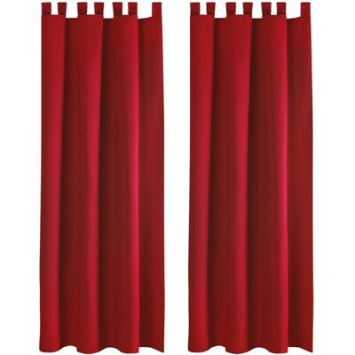 Bestlivings 2er Set Dekoschal EllenSchlaufe mit Raffhalter & Haken 140 x 245 cm Rot Bestlivings 2er Set Dekoschal EllenSchlaufe mit Raffhalter & Haken 140 x 245 cm Rot