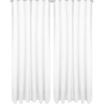Bestlivings 2er Set Dekoschal Ellen Universalband Inkl. Raffhalter 140 cm x 145 cm Weiß Bestlivings 2er Set Dekoschal Ellen Universalband Inkl. Raffhalter 140 cm x 145 cm Weiß