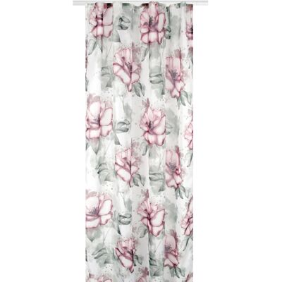 Arsvita Gardine 140 cm x 245 cm Voile mit Druck Flower Universalband Arsvita Gardine 140 cm x 245 cm Voile mit Druck Flower Universalband
