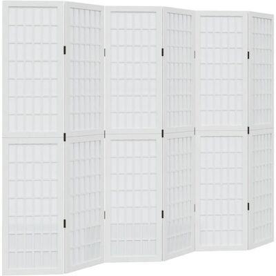 vidaXL Weiß 6-Panel Raumteiler - Raumteiler Panels vidaXL Weiß 6-Panel Raumteiler - Raumteiler Panels