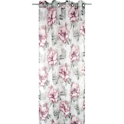 Arsvita Gardine Ösenschal 140 cm x 245 cm Voile mit Druck Flower 2er Pack Arsvita Gardine Ösenschal 140 cm x 245 cm Voile mit Druck Flower 2er Pack