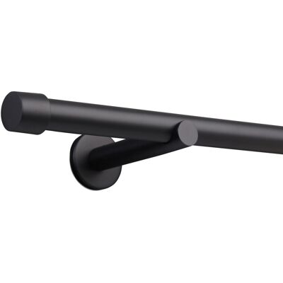 Deco-Raum Gardinenstange nach Maß 1-Lauf Kappe Ø 25mm Schwarz 60cm Deco-Raum Gardinenstange nach Maß 1-Lauf Kappe Ø 25mm Schwarz 60cm