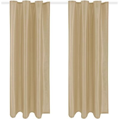 Arsvita 2er Pack Gardine Blickdicht Alessia mit Universalband 140 cm x 245 cm Taupe Hell Arsvita 2er Pack Gardine Blickdicht Alessia mit Universalband 140 cm x 245 cm Taupe Hell