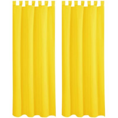 Bestlivings 2er Set Dekoschal EllenSchlaufe mit Raffhalter & Haken 140 x 245 cm Gelb Bestlivings 2er Set Dekoschal EllenSchlaufe mit Raffhalter & Haken 140 x 245 cm Gelb