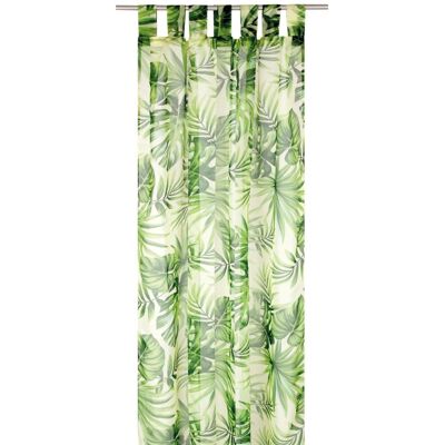 Arsvita Gardine 140 cm x 245 cm Voile mit Druck Greenline Schlaufenschal Arsvita Gardine 140 cm x 245 cm Voile mit Druck Greenline Schlaufenschal