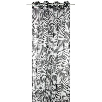 Arsvita Gardine Ösenschal 140 cm x 245 cm Voile mit Druck Schwarz Weiß 2er Pack Arsvita Gardine Ösenschal 140 cm x 245 cm Voile mit Druck Schwarz Weiß 2er Pack