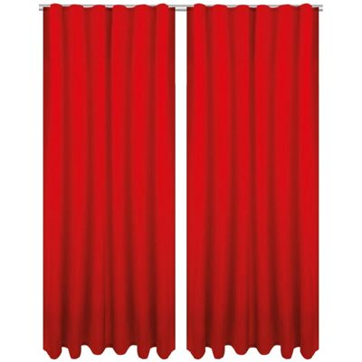 Bestlivings 2er Set Dekoschal Ellen Universalband Inkl. Raffhalter 140 cm x 245 cm Rot Bestlivings 2er Set Dekoschal Ellen Universalband Inkl. Raffhalter 140 cm x 245 cm Rot