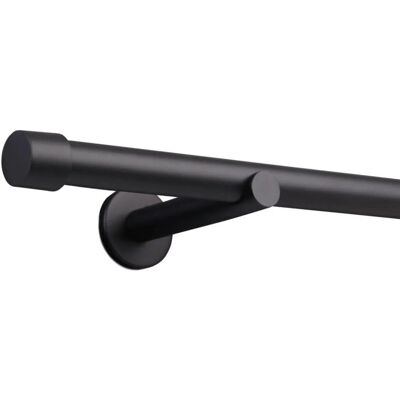 Deco-Raum Gardinenstange nach Maß 1-Lauf Kappe Ø 25mm Schwarz 60cm Deco-Raum Gardinenstange nach Maß 1-Lauf Kappe Ø 25mm Schwarz 60cm