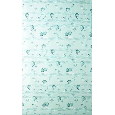 Euroshowers Duschvorhang Muschelmuster Grün 180 x 200 cm mit 12 Ringen Euroshowers Duschvorhang Muschelmuster Grün 180 x 200 cm mit 12 Ringen