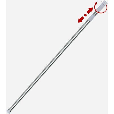 Euroshowers Duschvorhangstange Edelstahl 135 bis 235 cm Ohne Bohren Euroshowers Duschvorhangstange Edelstahl 135 bis 235 cm Ohne Bohren