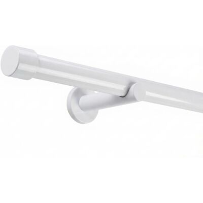 Deco-Raum Gardinenstange nach Maß 1-Lauf Kappe Ø 25mm Weiß 60cm Deco-Raum Gardinenstange nach Maß 1-Lauf Kappe Ø 25mm Weiß 60cm
