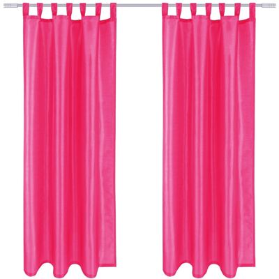 Arsvita 2er Pack Gardine Blickdicht Alessia mit Schlaufen 140 cm x 245 cm Pink Arsvita 2er Pack Gardine Blickdicht Alessia mit Schlaufen 140 cm x 245 cm Pink