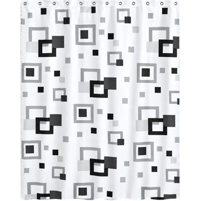 Euroshowers Duschvorhang Frame 180 x 200 cm Polyester mit 12 Ringen Euroshowers Duschvorhang Frame 180 x 200 cm Polyester mit 12 Ringen