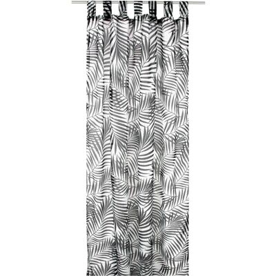 Arsvita Gardine 140 cm x 245 cm Voile mit Druck Schwarz Weiß Schlaufenschal Arsvita Gardine 140 cm x 245 cm Voile mit Druck Schwarz Weiß Schlaufenschal