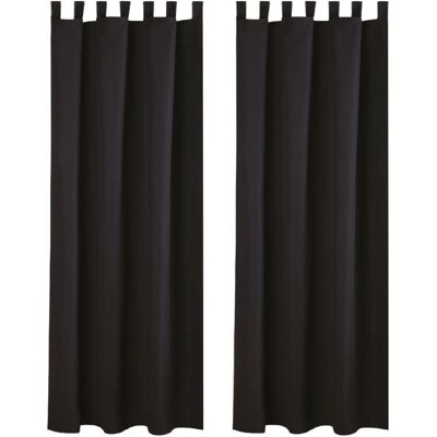 Bestlivings 2er Set Dekoschal EllenSchlaufe mit Raffhalter & Haken 140 x 245 cm Schwarz Bestlivings 2er Set Dekoschal EllenSchlaufe mit Raffhalter & Haken 140 x 245 cm Schwarz