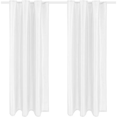 Arsvita 2er Pack Gardine Blickdicht Alessia mit Universalband 140 cm x 245 cm Weiß Arsvita 2er Pack Gardine Blickdicht Alessia mit Universalband 140 cm x 245 cm Weiß