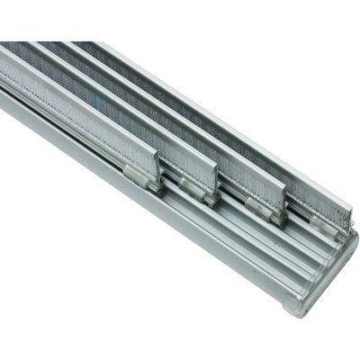 GARDINIA - 2250 - 4-läufig - Aluminium silber - Vorhangschiene GARDINIA - 2250 - 4-läufig - Aluminium silber - Vorhangschiene