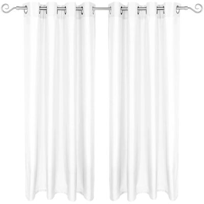 Arsvita 2er Pack Gardine Blickdicht Alessia mit Ösen 140 cm x 245 cm Weiß Arsvita 2er Pack Gardine Blickdicht Alessia mit Ösen 140 cm x 245 cm Weiß