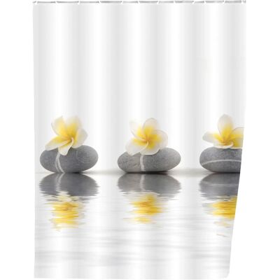 Wenko Duschvorhang Stones with Flower 200 cm x 180 cm Wenko Duschvorhang Stones with Flower 200 cm x 180 cm
