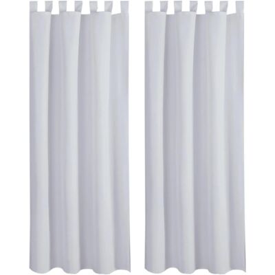 Bestlivings 2er Set Dekoschal EllenSchlaufe mit Raffhalter & Haken 140 x 245 cm Hellgrau Bestlivings 2er Set Dekoschal EllenSchlaufe mit Raffhalter & Haken 140 x 245 cm Hellgrau